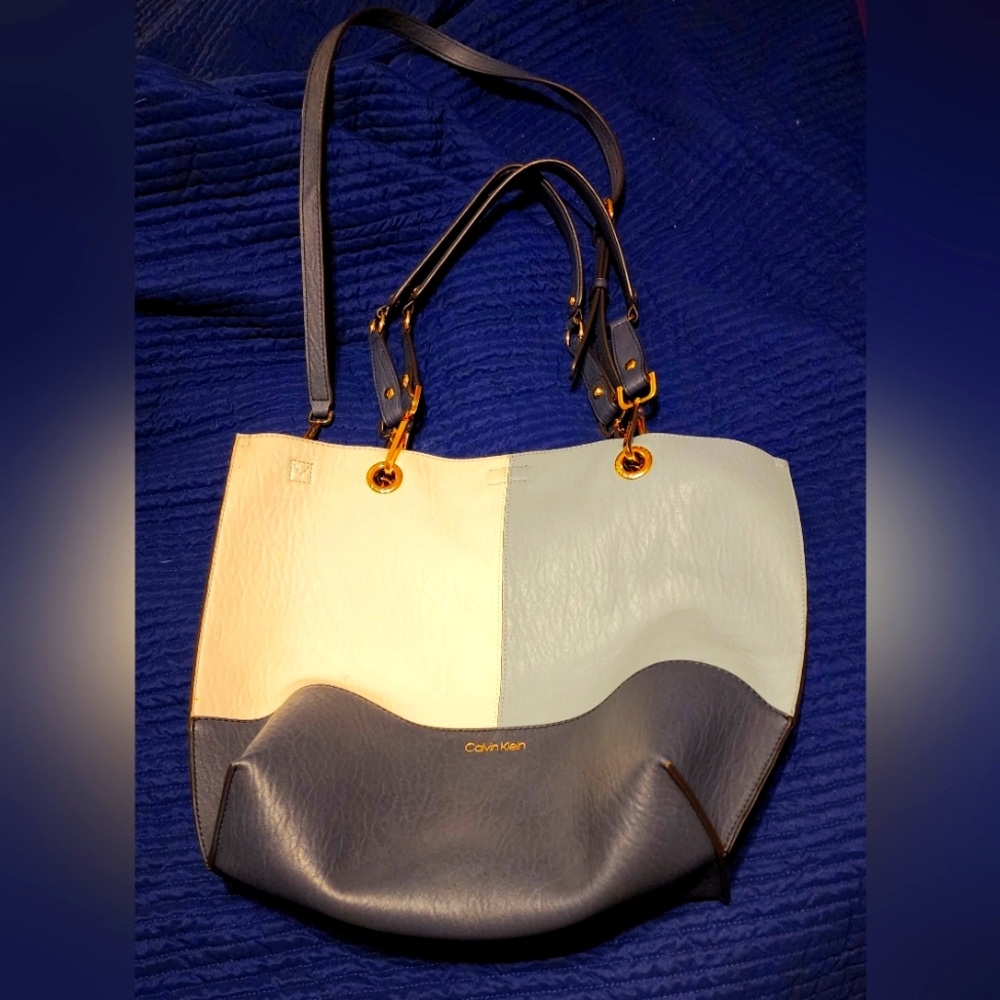 Calvin Klein Tote Blue & White